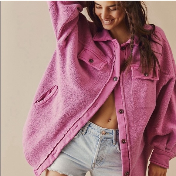 Free People Jackets & Coats Free People Ruby Jacket Pink Envy Xl